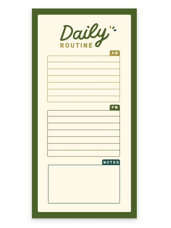 daily routine notepad task market list