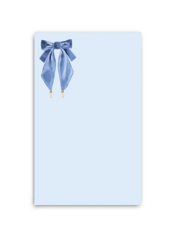 Antique Parisian Blue Bow Large Notepad