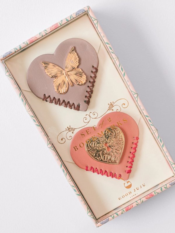 Gold Charm Corner Bookmark Set of 2