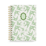 Green Swallows Spiral Notebook