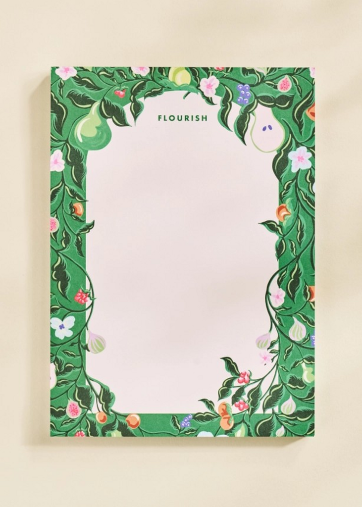 flourish blooming fruits notepad