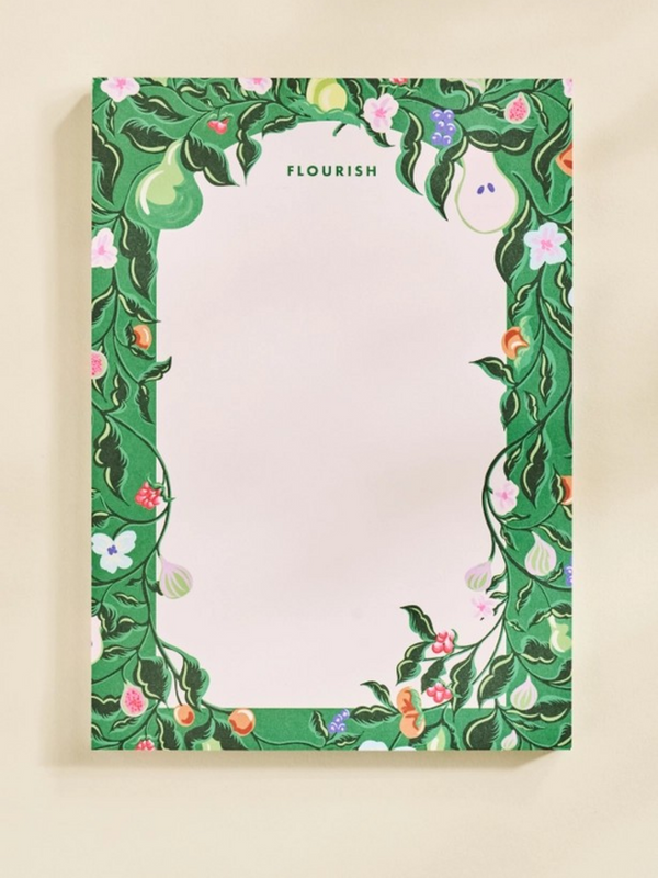 flourish blooming fruits notepad