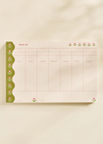 garden border weekly planner notepad