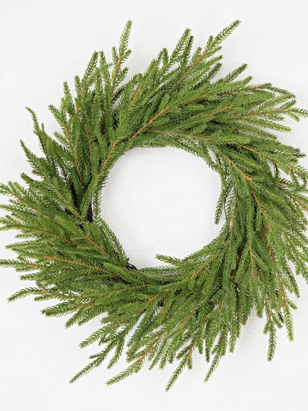 20" soft touch evergreen spruce pine wreath