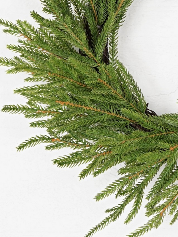 20" soft touch evergreen spruce pine wreath