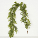 5' mixed cedar real touch garland