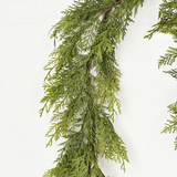 5' mixed cedar real touch garland