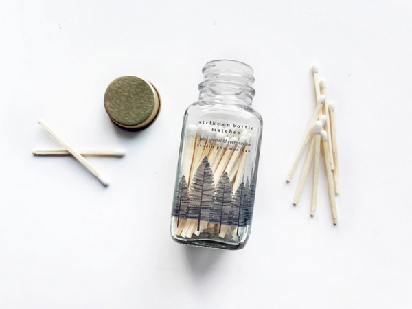 noble fir trees 2" white match jar
