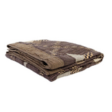 Black Tan Star Quilted Throw 50x60 Farmhouse Star