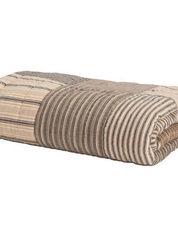 Charcoal Block Quilted Throw 50x60