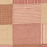 Red Patchwork Quilted Throw 50x60