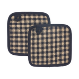 Black Check Pot Holder 8x8