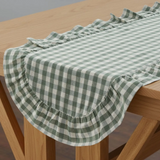 Green Gingham Table Runner 12x72