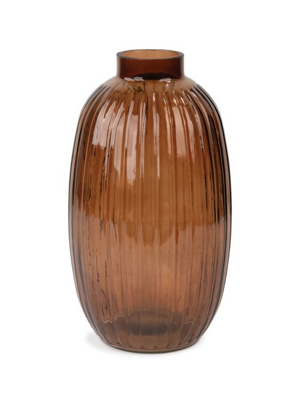 tall amber vase