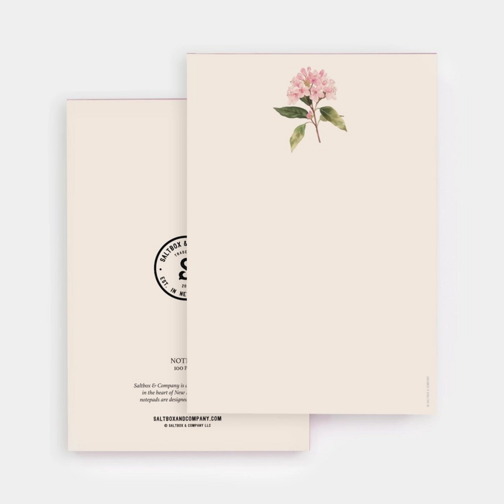 Connecticut mountain laurel notepad