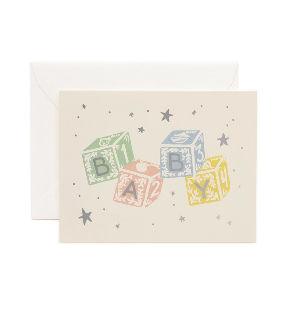 Classic Baby Blocks Card