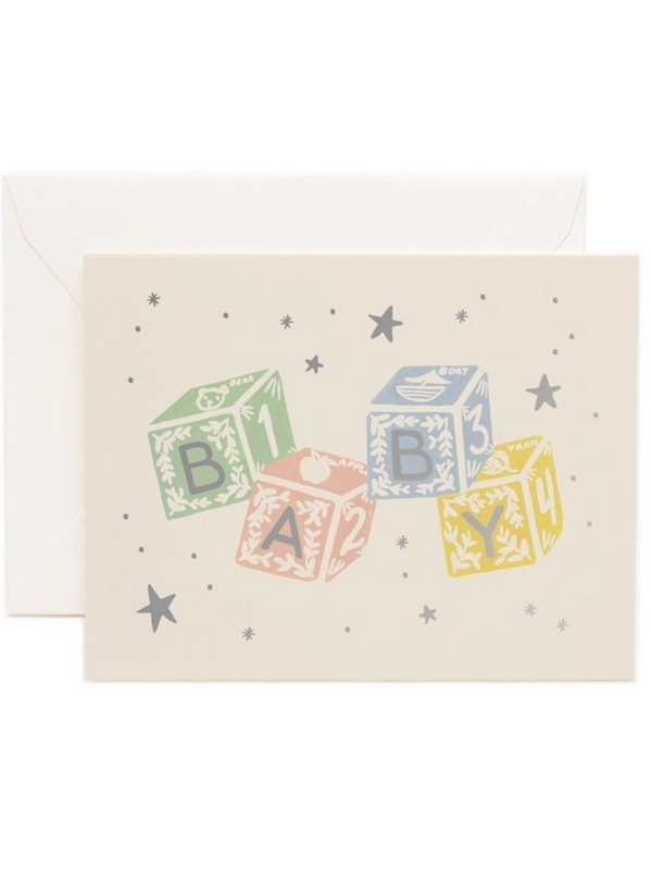 Classic Baby Blocks Card