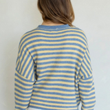 light blue & butter striped cardigan