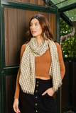 mustard buffalo check scarf