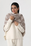 mocha paisley print tassel triangle scarf warm shawl wrap