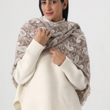 mocha paisley print tassel triangle scarf warm shawl wrap