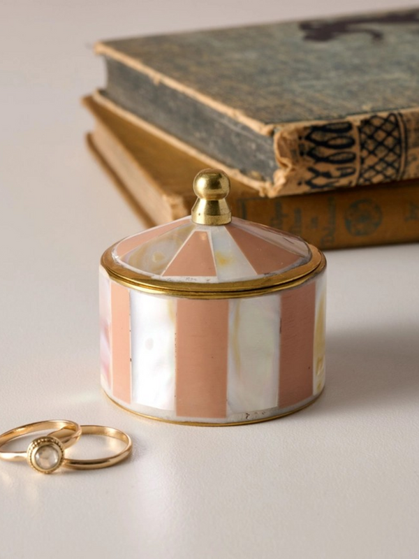 Sarkas Mother of Pearl Circus Tent Box - Peach