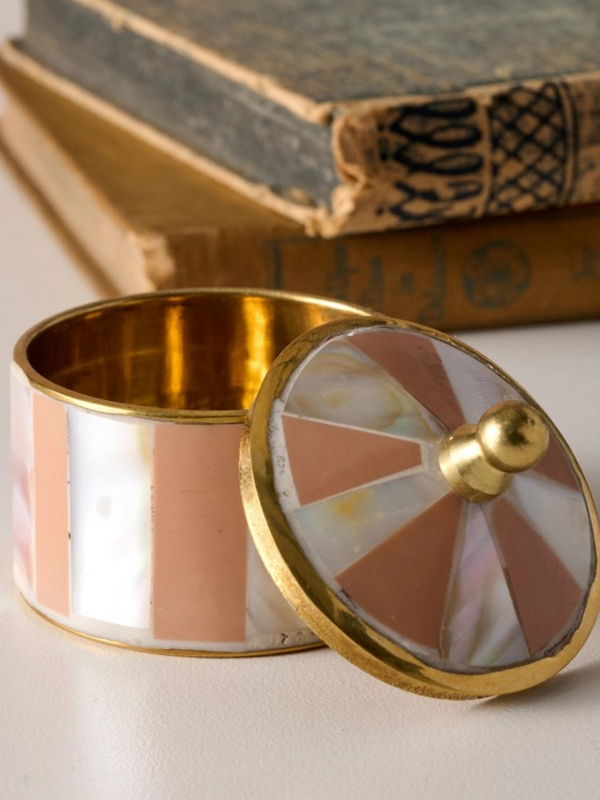 Sarkas Mother of Pearl Circus Tent Box - Peach