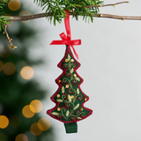 Adorned Christmas Tree Embroidered Ornament