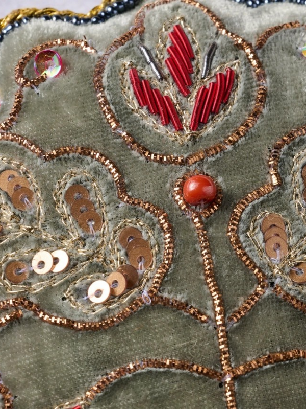 Modern Victorian Embroidered Ornament