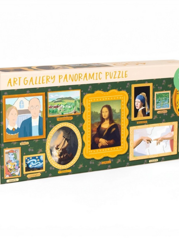 Famous Works of Art - 400 Piece Panoramic Jigsaw Puzzle
