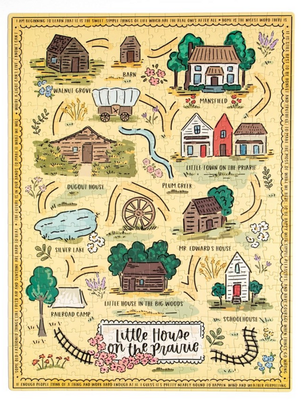 Little House On the Prairie Map - 500 Piece Jigsaw Puzzle