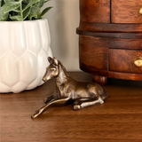 antiqued brass horse figurine