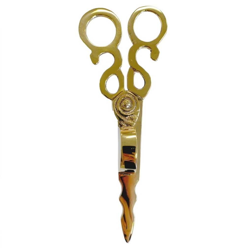 solid brass snuffer scissors