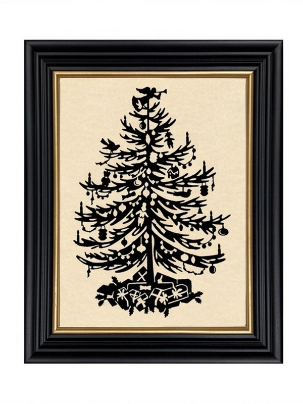 12 days of Christmas vintage paper cut silhouette 8x10