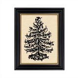 12 days of Christmas vintage paper cut silhouette 8x10