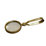 Antiqued Folding Brass Magnifying Glass | Tabletop