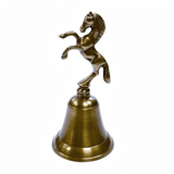 Antiqued Brass Horse Bell | Vintage Style | 5”|