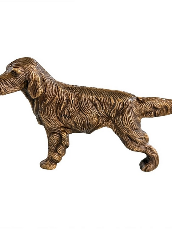 Antiqued Brass English Springer Spaniel Home Accent