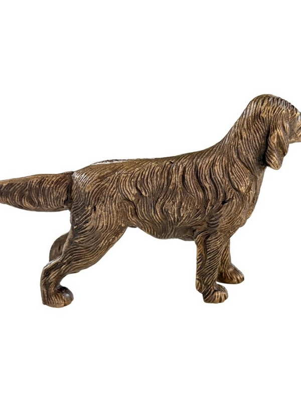 Antiqued Brass English Springer Spaniel Home Accent
