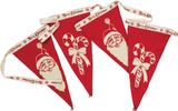 Santa and Candy Canes with Bell Pennant Banner