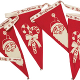 Santa and Candy Canes with Bell Pennant Banner