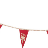 Santa and Candy Canes with Bell Pennant Banner