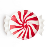Peppermint Candy Shaped Ceramic Dessert Plate