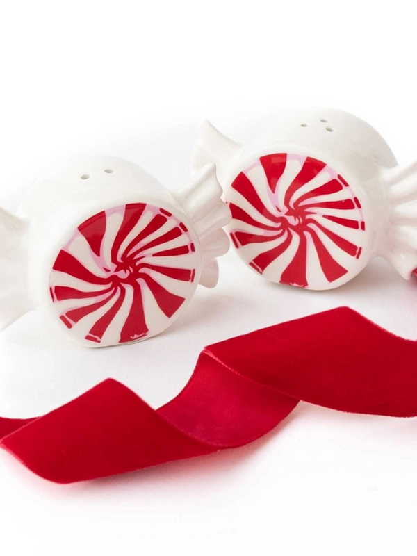 Peppermint Candy Salt & Pepper Shaker Set
