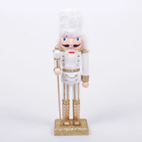 White 10" Hand-Painted Wood Nutcracker