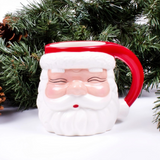 Red Santa Coffee Mug, Ceramic, 8 oz