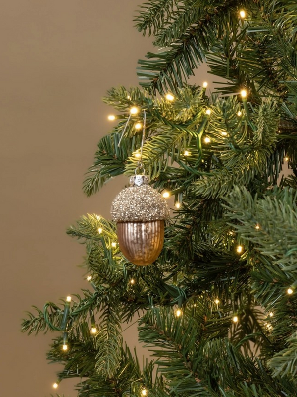 Acorn Ornament w/ Glittered Top