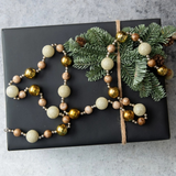 6' White, Gold & Silver Ball Garland