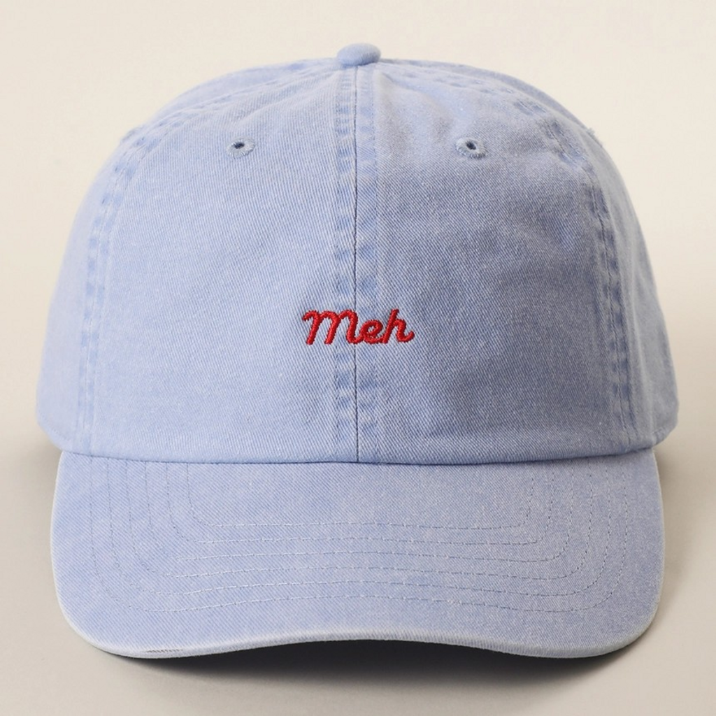sax blue meh embroidered cotton baseball cap