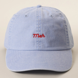 sax blue meh embroidered cotton baseball cap